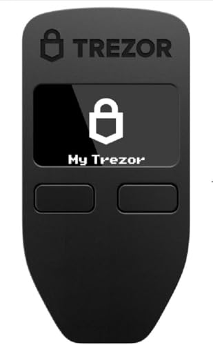 Trezor Model One - Cartera de hardware para criptomonedas, seguridad de Bitcoin, almacena y administra más de 7000 monedas y fichas, interfaz fácil de usar, configuración rápida y sencilla (negro)