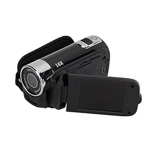 Ejoyous Video Camera Camcorder, Full HD 4K 48MP Digital Camera Recorder 270° Rotation Vlogging Camera Recorder 16X Zoom 2.7 Inch Video Camera (Black)