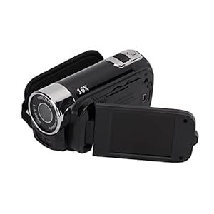 Ejoyous Video Camera Camcorder, Full HD 4K 48MP Digital Camera Recorder 270° Rotation Vlogging Camera Recorder 16X Zoom 2.7 Inch Video Camera (Black)