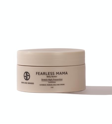 Fearless Mama Belly Butter – Luminous Scent Stretch Mark Cream for Pregnancy – Natural Moisturizer for Stretch Mark and Scar Care – Deep Hydration for Growing Bellies