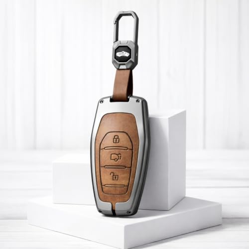 Image of Car Key Cover Compatible for Mahindra Xuv500 (3 Button Smart Key)