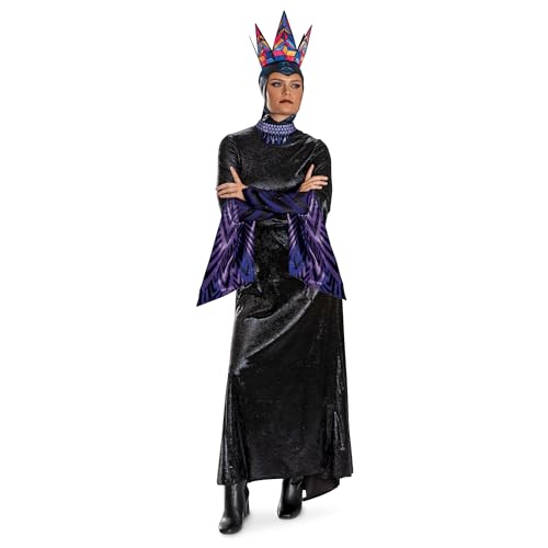 Disney Snow White Live Action Evil Queen   Disfraz oficial de Blancanieves con corona, talla para adulto (18 20)
