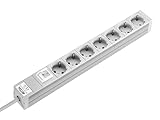 7240220 DK 7240.220 RITTAL 211374 DK Steckdosenleiste D Schuko 7-Fach 250 V 16 A LHT 482 6x44x44 mm mit Wippschalter