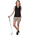 Three Sixty Six Womens Quick Dry Polo Shirt - Sleeveless and Collarless Golf Shirts w/ 4-Way Stretch Fabric and UV Protection Black