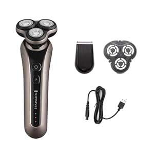 Remington X7 Limitless Men's Electric Shaver (Cordless, Wet & Dry, Rotary Shaver, 360° PivotBall, Flexible Shaving Heads, Detail Trimmer, Turbo Mode, USB, 60-Minute Usage, 90-Minute Charge) XR1770