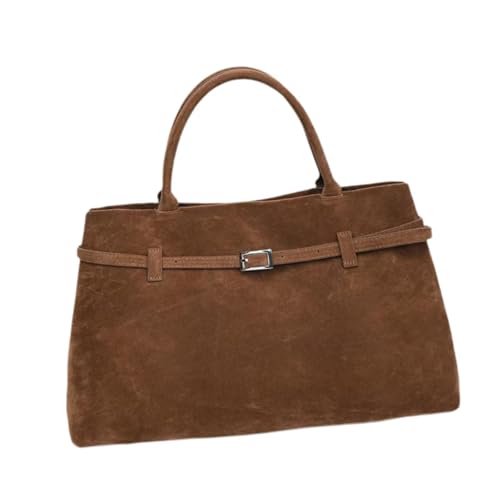 Sac femme suède contre le vol avec compartiment sécurisé brun