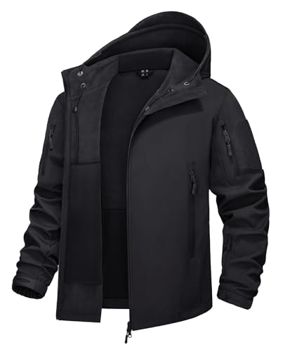 KEFITEVD Softshell Jacke Herren Wasserdicht Winddicht Fleece Gefüttert Jagdjacke Herbst Winter...