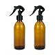 mikken 2 Sprühflaschen 200 ml Glas braun mit Etiketten