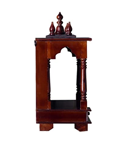 Image of Kamdhenu Art and Craft Wooden Temple /Home Temple /Pooja Mandir /Pooja Mandap /Temple for Home (P20N)