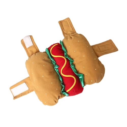 Disfraz para perro Hot Dog tamaño L naranja