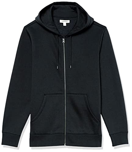Goodthreads Men's Full-Zip Washed Fleece Hoodie, Black, Large #TOP5
