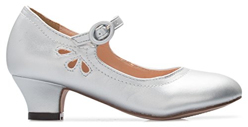Olivia K Girls Kitten Heels Mary Jane Pumps Shoes - Adorable Vintage Shoes- Unique Round Toe Design with an Adjustable Strap2