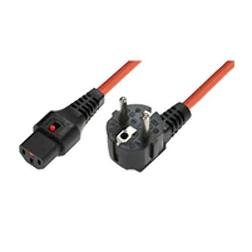 Cable C13 macho a hembra de 3 metros naranja EL248S para alimentación de equipos eléctricos
