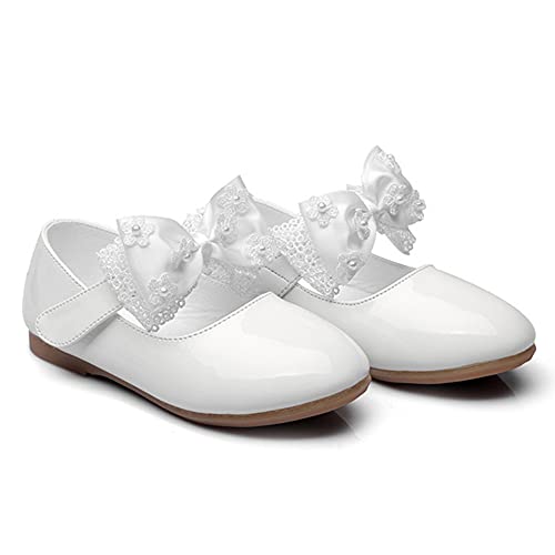 Toddler Little Girls Bowknot Ballet Flats Shoes Girl's Mary Jane Dress Party Shoes School Wedding Wearing Princess Shoes2