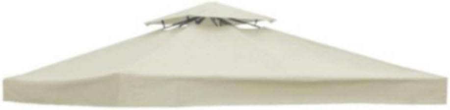 Replacement Gazebo Canopy Top Patio Pavilion 300D Encrypted Waterproof Coating Cover Sunshade,White Double Tier,3x3m/10x10ft