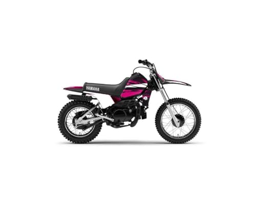 Kit déco Yamaha PW 80 rose Techno pour les sorties motocross