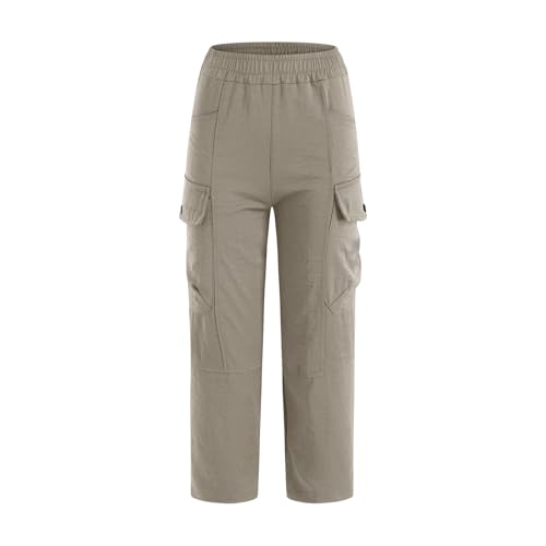 Boys Baggy Cargo Pants Kids Hip Hop Streetwear Elastic Waist Wide Leg Relaxed Fit Casual Trousers with Pockets2