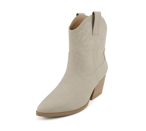 Image of Soda inchBLAZING inch ~ Women Western Bootie Pointe Toe with Low Heel (Wide Fit Available)
