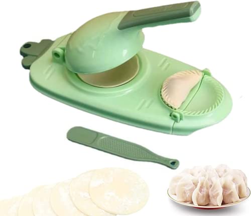 Tisbruma Empanadillas Maquina, Dumpling Maker, Máquina For Hacer Dumplings, 2 In 1 Automático De Bolas De Masa Hervida, Prensa De Masa para Empanadas Y Albóndigas para Restaurante Y Doméstico Cover
