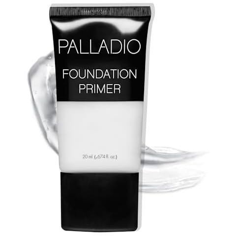 Palladio Foundation Primer, Lightweight and Velvety Primer with Aloe Vera and Chamomile, Wear Alone or As Foundation Base, Minimizes Fine Lines and Pores, Helps Makeup Last Longer, 0.674 oz Cover