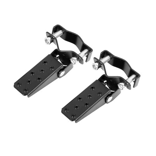 ACROPIX 1 Pair 8mm Stainless Steel Universal Motorcycle Folding Rearsets Rear Footrest Footpeg Pedal Peg Bike Bicycle Cycling Black Car Parts