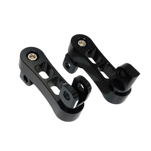Repose-Pieds Passager Moto Harley Dyna Support Réglable Noir 2 Pcs