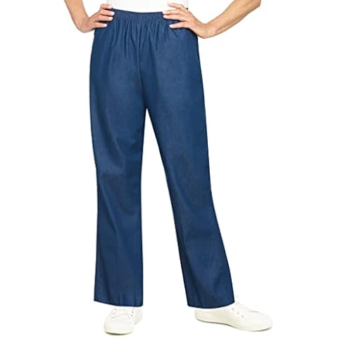 Alfred Dunner Women's Medium Length Pant,Denim,16 Cover