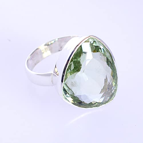 Bague améthyste verte argent anti-ternissement pour look bohème chic