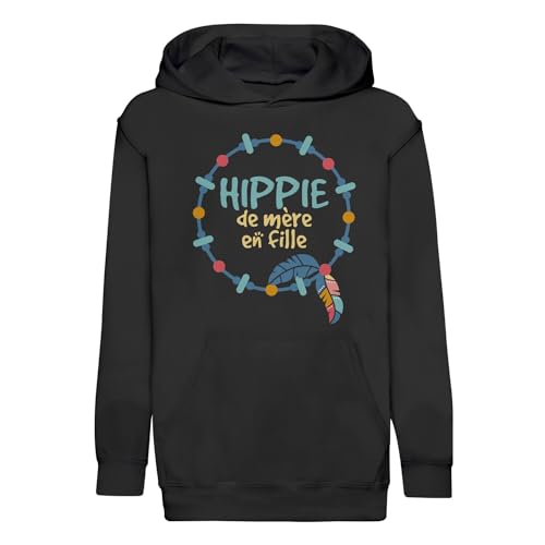 Sweat à capuche hippie enfant pour sorties en famille look bohème maman