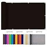 Voile d'ombrage Imperméable 1 x 2 m Vent Anti-âge Imperméable d'ombrage Filet d'ombrage avec œillets avec Le Kit de Fixation pour Patio, Terrasse, Balcon, Noir