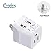 Ceptics New Zealand, Australia, Sydney Travel Adapter Power Plug (Type I) - Dual USB + 1 USA Input Socket - Perfect for Travelling Vacation Charging Cell Phones, Laptops, Tablets & More GP4-16