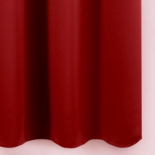 LEMOMO Blackout Curtains 52 x 120 Inch Long Red Curtains Set of 2 Panels Room Darkening Curtains for Bedroom and Living Room by LEMOMO - Image 8