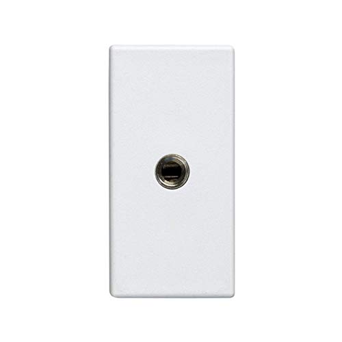 Conector mini-jack con tapa para módulo estrecho de audio empotrable