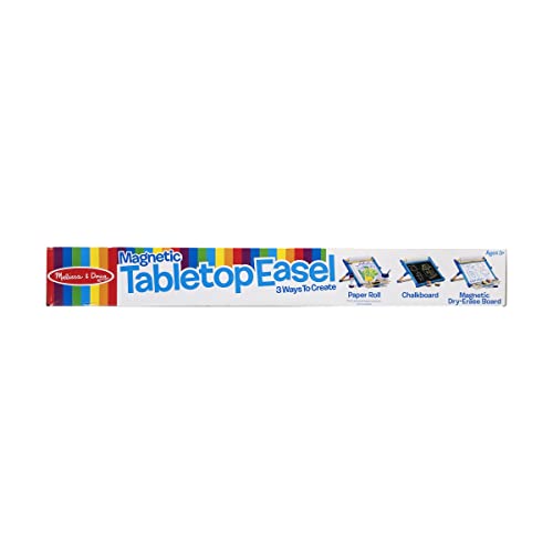 Image of Melissa & Doug Double-Sided Magnetic Tabletop Art Easel - Dry-Erase Board and Chalkboard