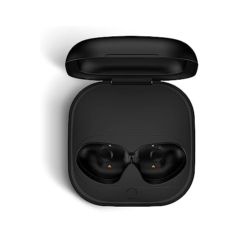 Jinstyles Wireless Charging Case Compatible for Beats Fit Pro, Portable Charger Case Replacement with Bluetooth Pairing Sync Button, 700mAh Built-in Battery (Not Included Earbuds) (Black) Cover