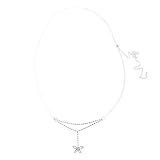 Farbe silber MagiDeal Damen Körperkette Silber Bauchkette Bikini Party Kette mit Schmetterling Anhänger