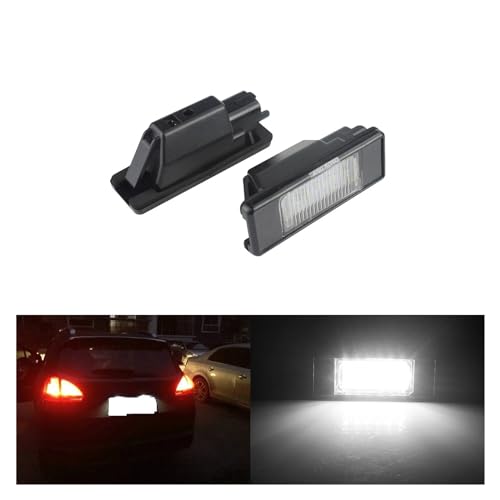 Luz de placa matrícula LED Canbus para Citroën C3 C4 Berlingo pack de 2 lámparas traseras 2