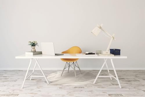 Tapis de Chaise PVC Antidérapant Protège-Sol Rond Imperméable