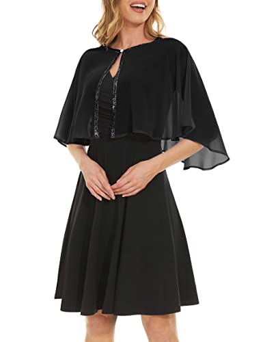 Rheane Soft Chiffon Sequins Shawls and Wraps/Cape for Evening Dress Wedding Formal Occasion3