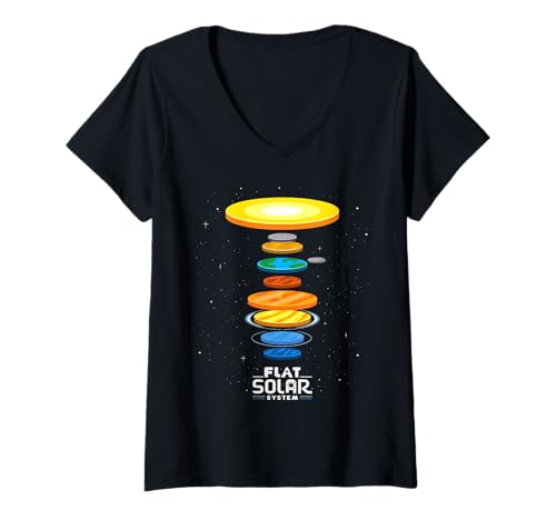 Mujer Planetas planetarios planetarios celestiales del sistema solar Camiseta Cuello V