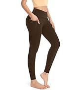 Boerfmian Leggings for Women with Pockets Yoga Pants for Women High Waisted Crossover Workout Leg...