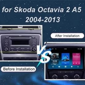 Radio coche 2 DIN Bluetooth con pantalla HD para Skoda Octavia 2 A5 2008-2013 2