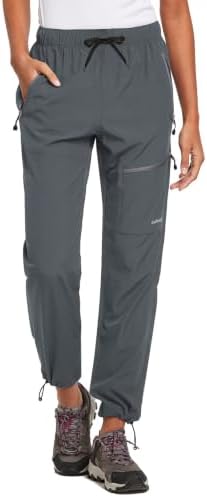 baleaf Wanderhose Damen Outdoor Trekking UPF 50 Wasserdicht | Regular Version Trekking Regenhose, Wasserdicht Schnell Trocknend, UV Schutz, Leicht Weiches Stoff mit Reißverschlusst