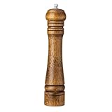 kkrrammii Wooden Pepper Grinder Salt Grinder Manual Pepper Mill Adjustable Coarseness Refillable Wood Peppercorn Crusher Mill for Kitchen Cooking Table Seasoning Tools