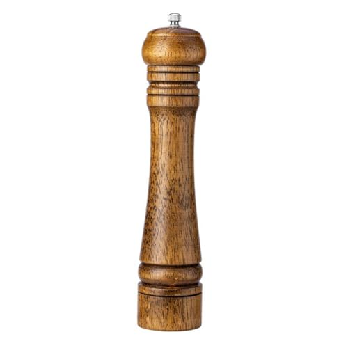 kkrrammii Wooden Pepper Grinder Salt Grinder Manual Pepper Mill Adjustable Coarseness Refillable Wood Peppercorn Crusher Mill for Kitchen Cooking Table Seasoning Tools