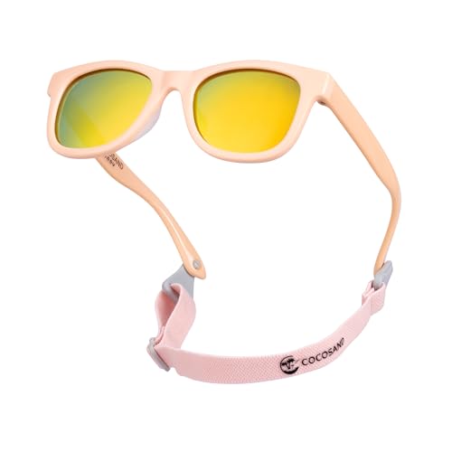 Image of Flexible Polarized Baby Sunglasses with Strap | UV Protection, Bendable, For Toddler Infant Newborn Girl Boy, Age 0-24 Months
