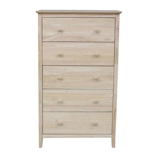 International Concepts Dresser with 5 Drawers ,Unfinished