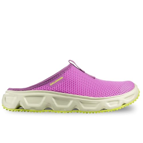 Zuecos Salomon Reelax Slide 6.0 W morados para aliviar la fatiga del pie tras entrenar