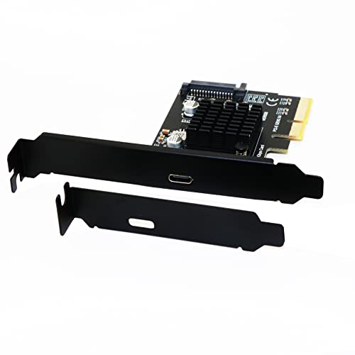 Sintech PCIe 4X USB 3.2 Gen2x2 (20 Gbps) Adapter Card,USB Type-C PCI Express Gen3 x4 Lane Host Card(Controller Chipset ASM3242)