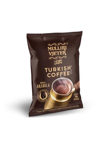 Mulliri Vjeter Turkish Coffee,Dark Roast Finely Ground Coffee,100% Arabica, (100g)